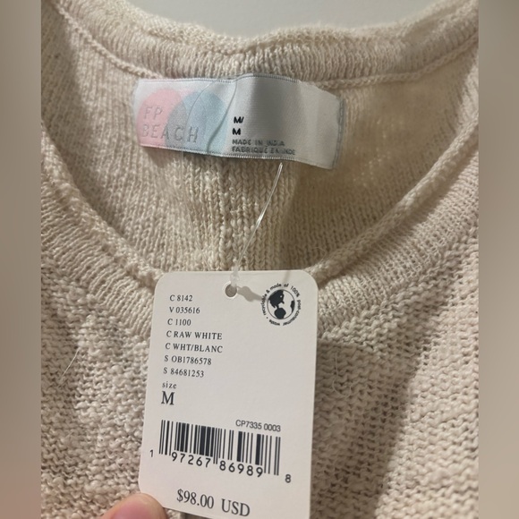 Cream Long Sleeve Knit Dress - Picture 3 of 3